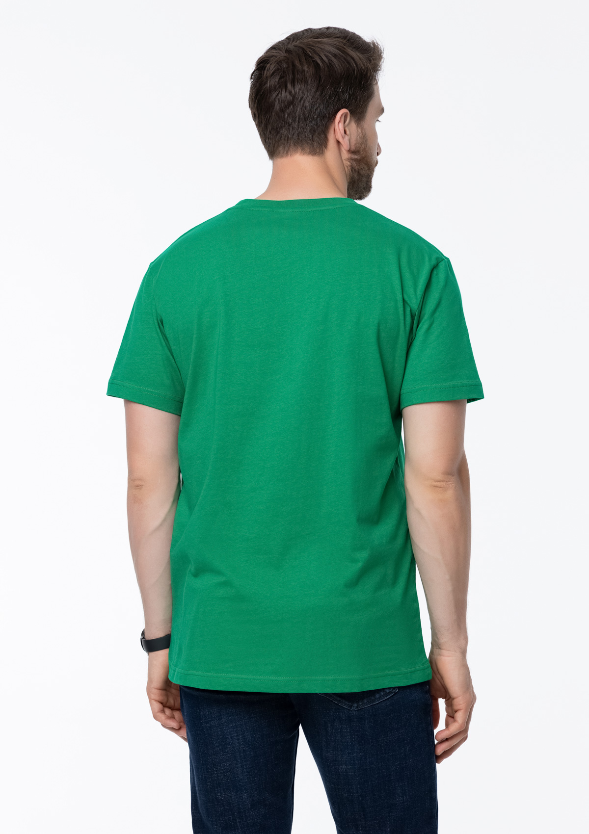 Футболка унисекс хлопок 150, 52, Зелёный,  (30/1)  (52/XL)