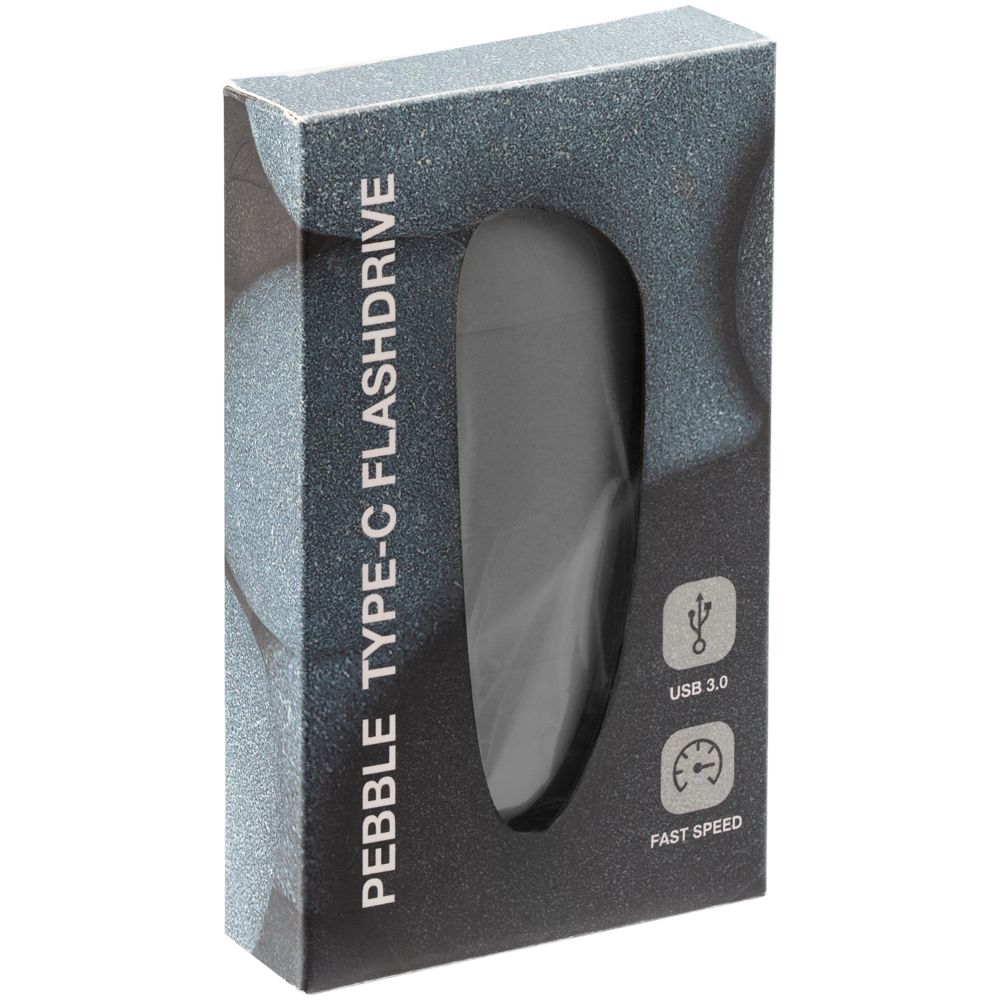Флешка Pebble Type-C, USB 3.0, серая