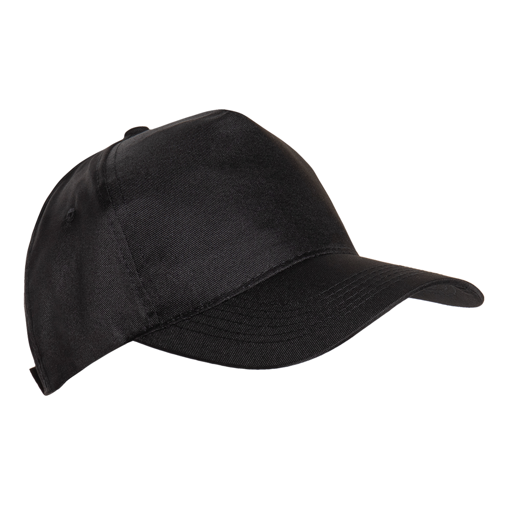 Бейсболка STAN 5 клиньев полиэстер 150, 10P, Чёрный,  (20)  (56-58/ONE SIZE)