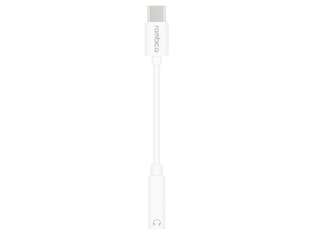 Переходник Type-C Adapter 3.5 White с логотипом Rombica | Print Logo