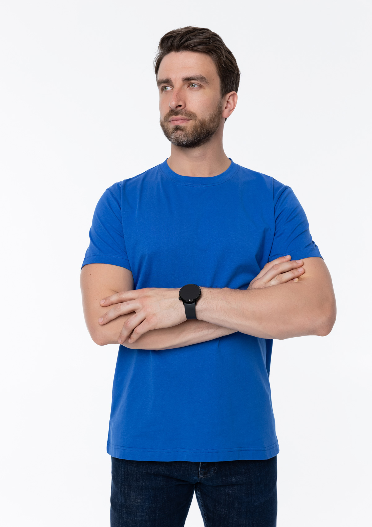 Футболка унисекс STAN, хлопок 150, 51, Синий,  (16/1)  (46/S)