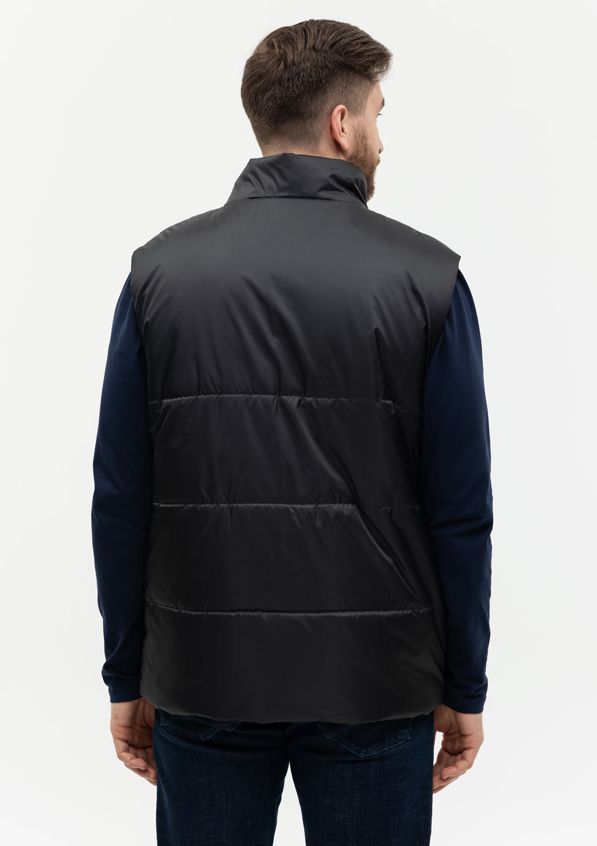 Жилет унисекс STAN утепленный таффета 210T,200, 84, Чёрный,  (20)  (58/4XL)