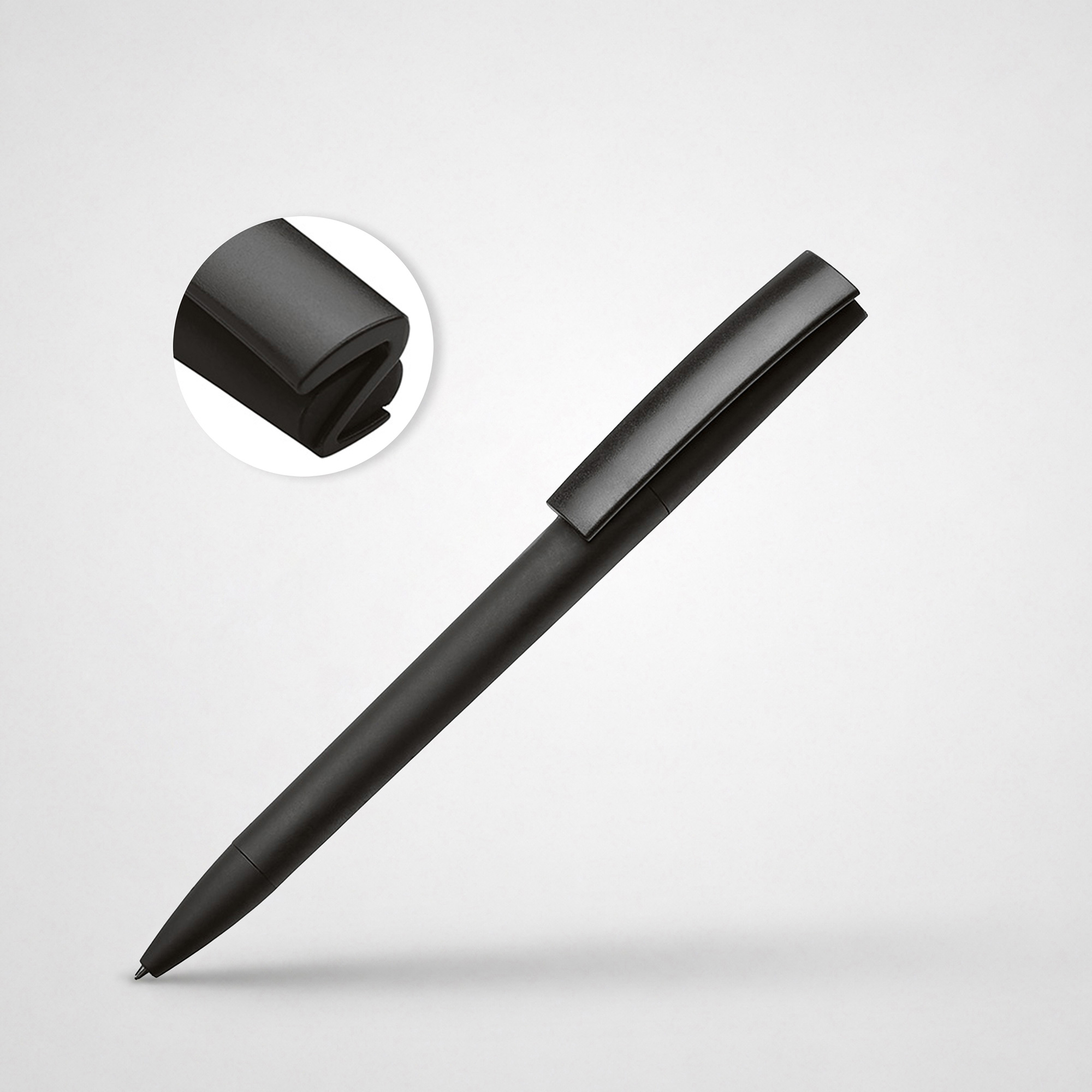 Ручка пластиковая soft-touch шариковая Zorro с логотипом  | Print Logo
