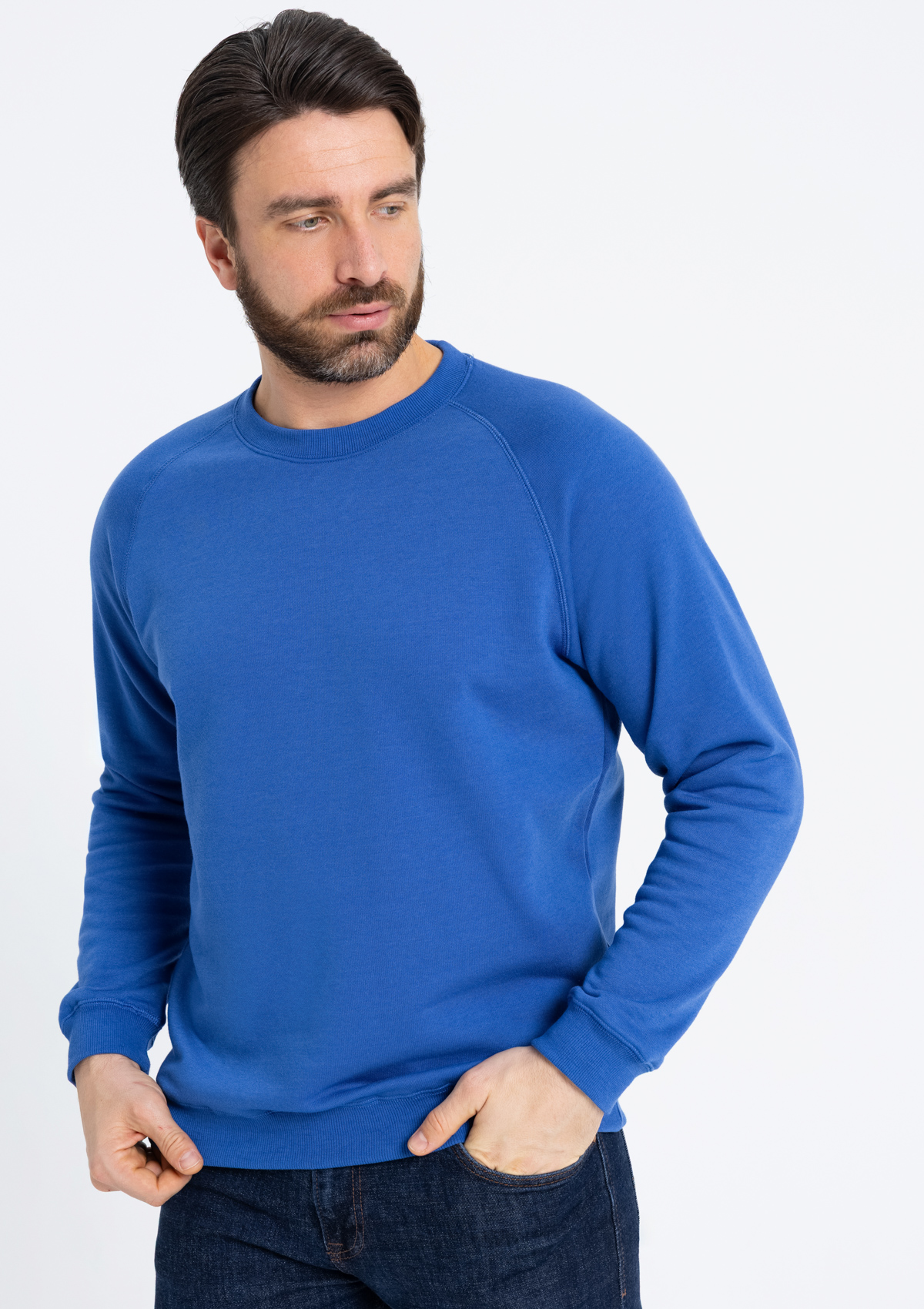 Свитшот унисекс STAN футер с начёсом 260, 53, Синий,  (16/1)  (52/XL)