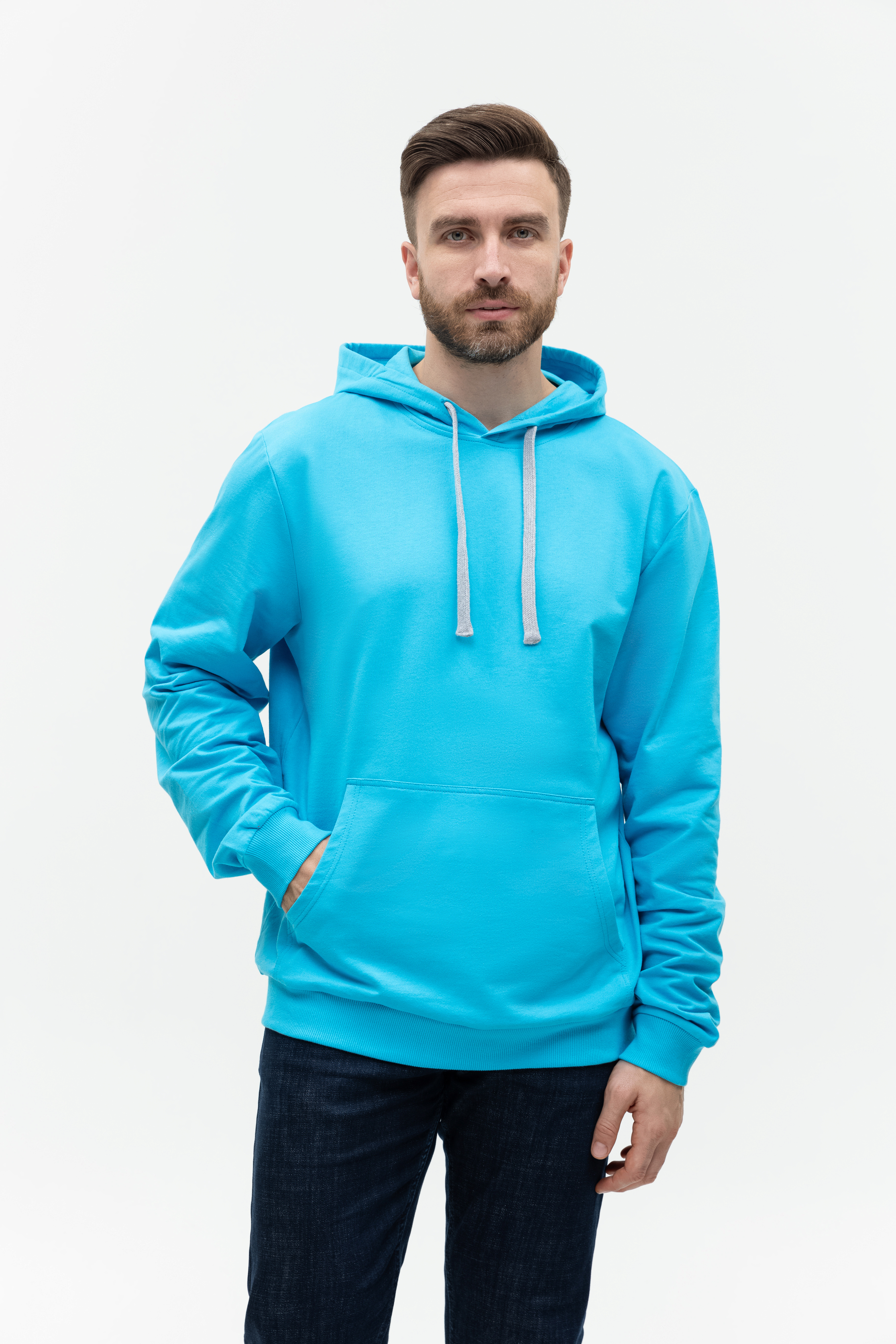 Худи унисекс STAN футер без начёса 260, 23, Бирюзовый,  (32)  (48/M)