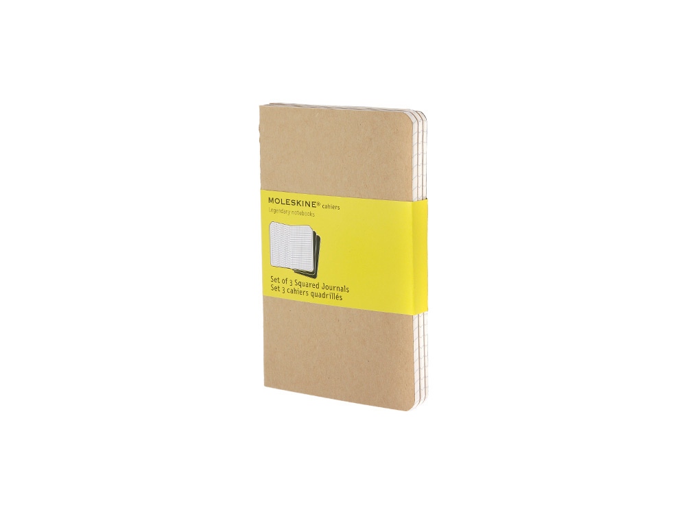 Набор записных книжек А6 Cahier (в клетку) с логотипом Moleskine | Print Logo