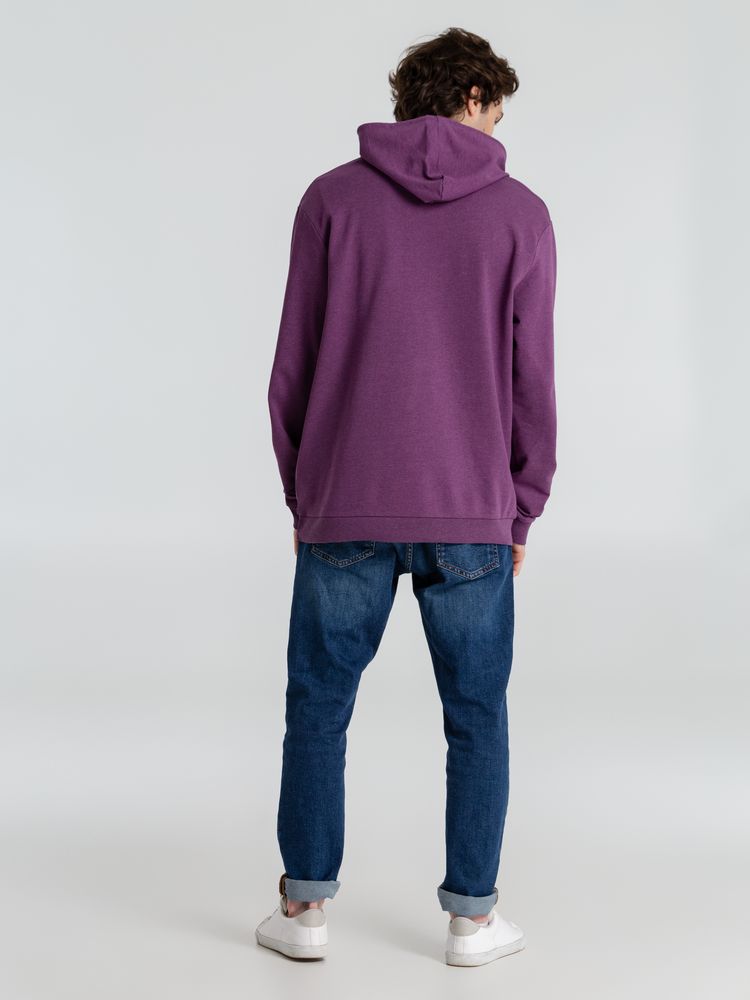 Толстовка с капюшоном унисекс Hoodie, фиолетовый меланж, размер M