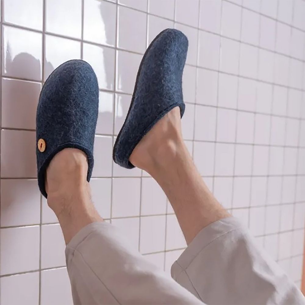 Домашние валенки Step, темно-синие (индиго), размер 46