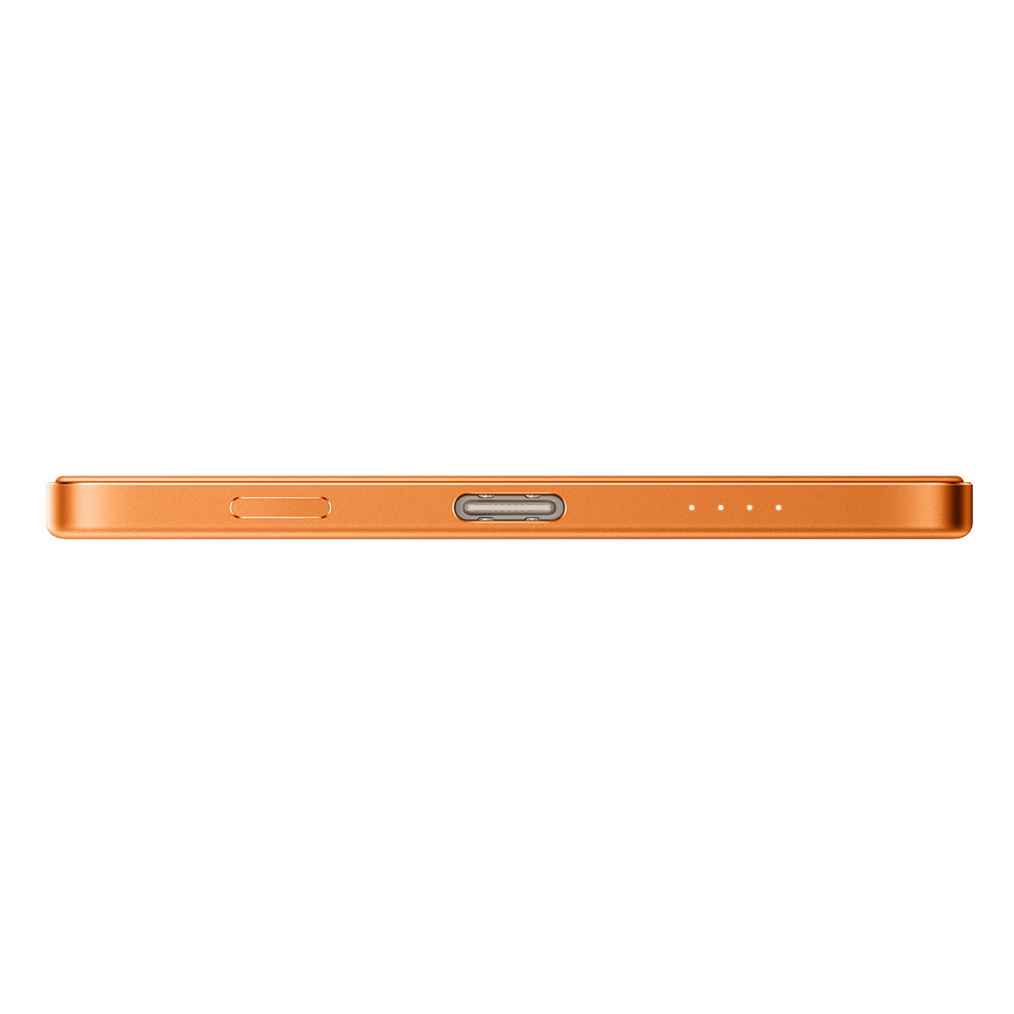 Внешний аккумулятор UltraThin Magnetic Power Bank 5000 15 Вт, c CCC сертификацией, оранжевый