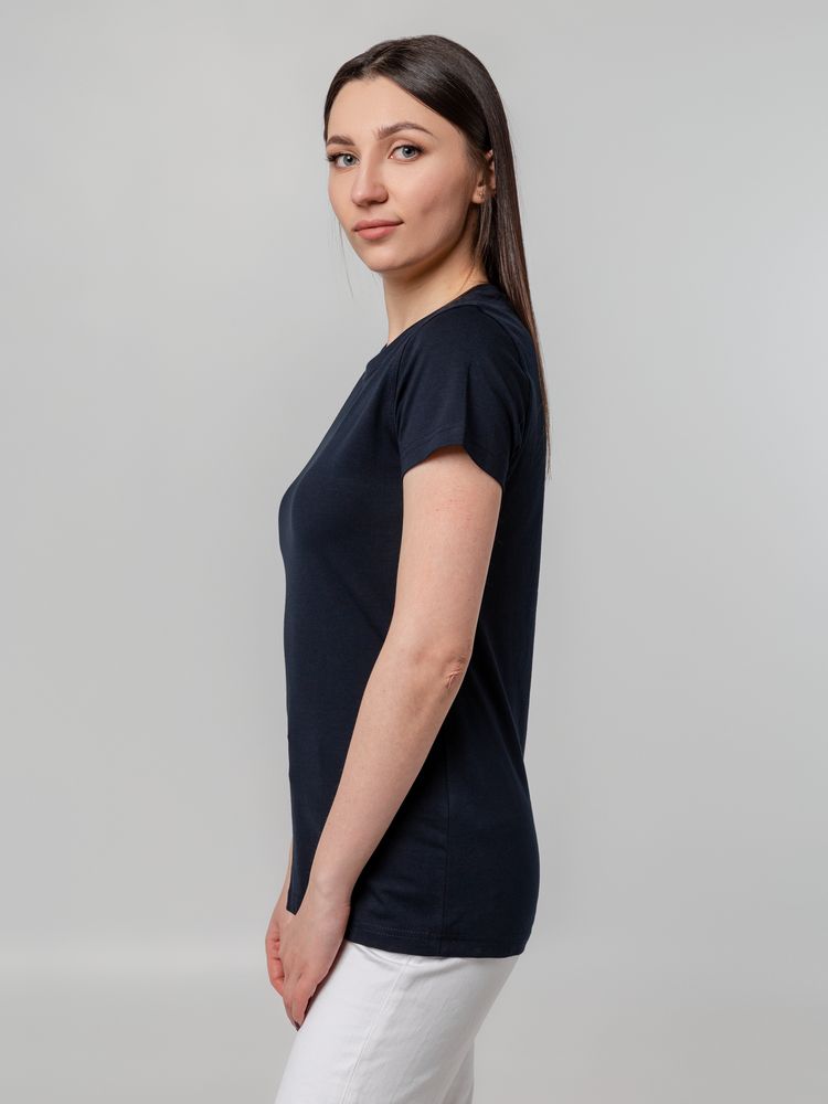 Футболка женская T-bolka Stretch Lady, темно-синяя (navy), размер XL