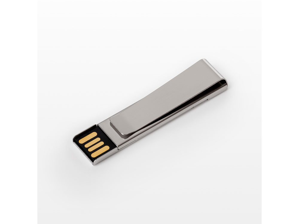 USB 2.0- флешка на 2 Гб Зажим с логотипом  | Print Logo