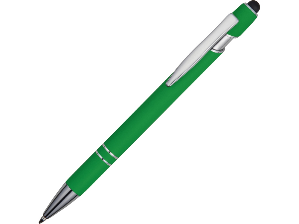Ручка-стилус металлическая шариковая Sway soft-touch с логотипом  | Print Logo