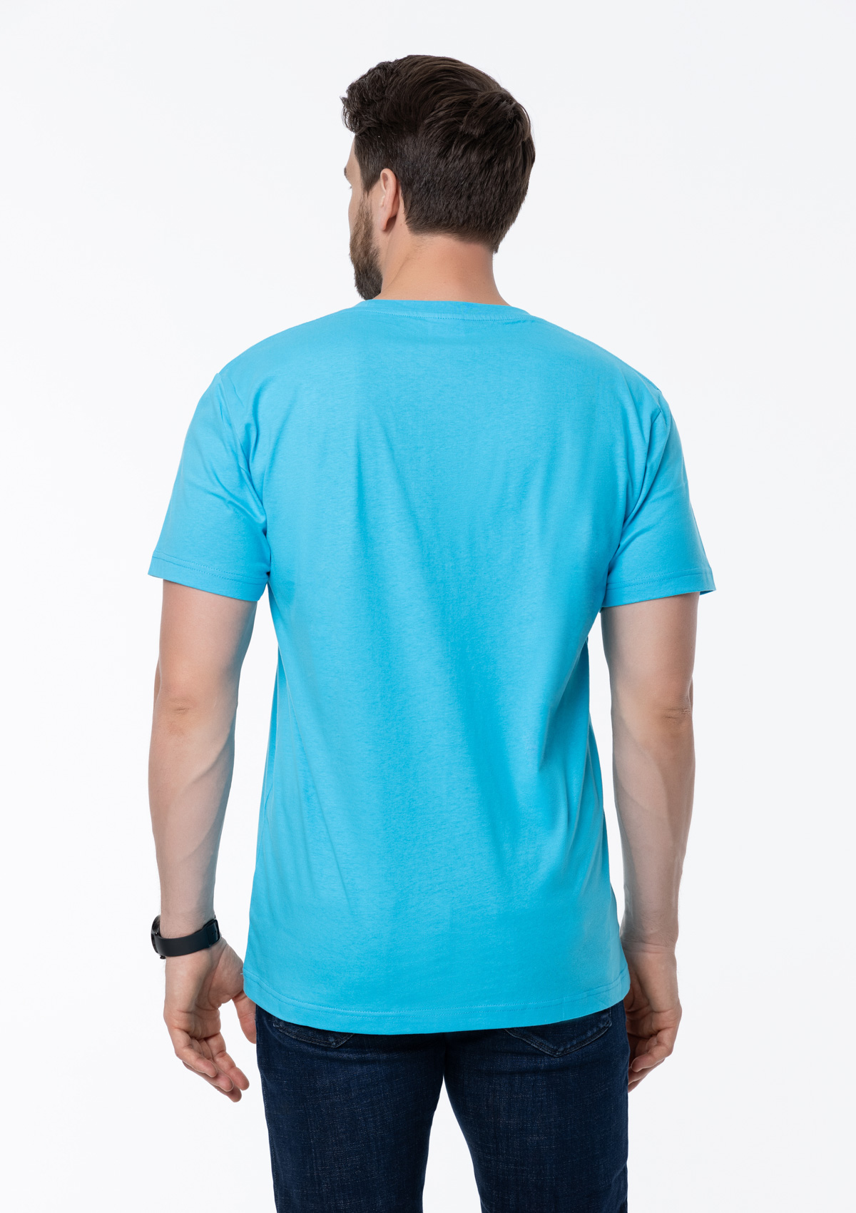 Футболка унисекс STAN, хлопок 150, 51, Бирюзовый,  (32)  (54/XXL)