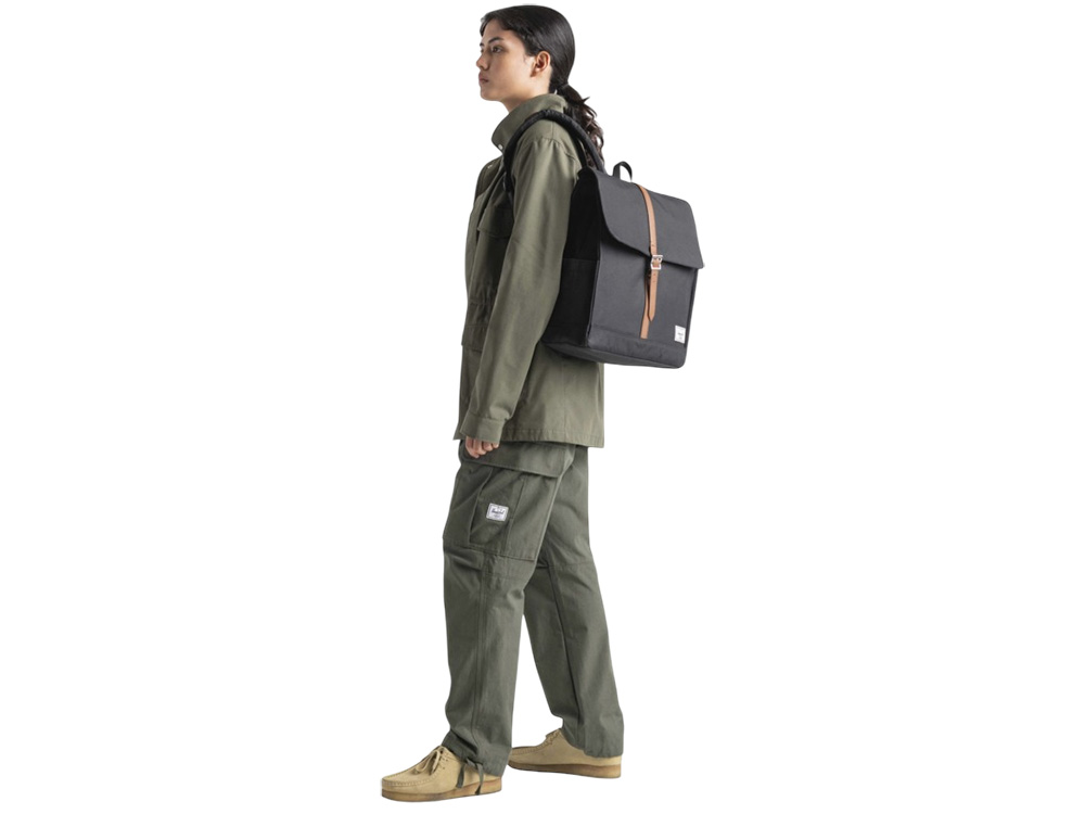 Herschel City рюкзак из переработанного материала объемом 16 л - сплошной черный