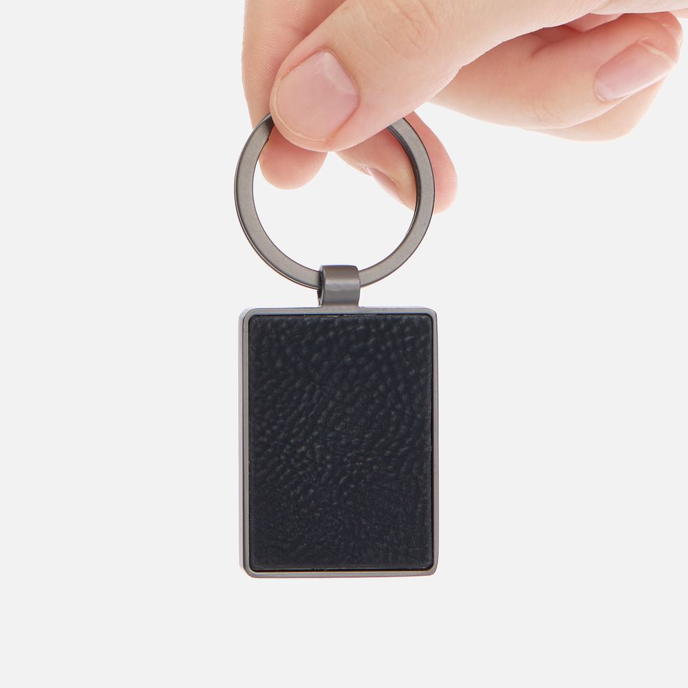 Брелок Gun Metal Leather Rectangle фото на сайте Print Logo.