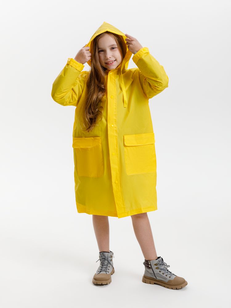 Дождевик детский RainDrop Kids, желтый, 10 лет (рост 130-140)