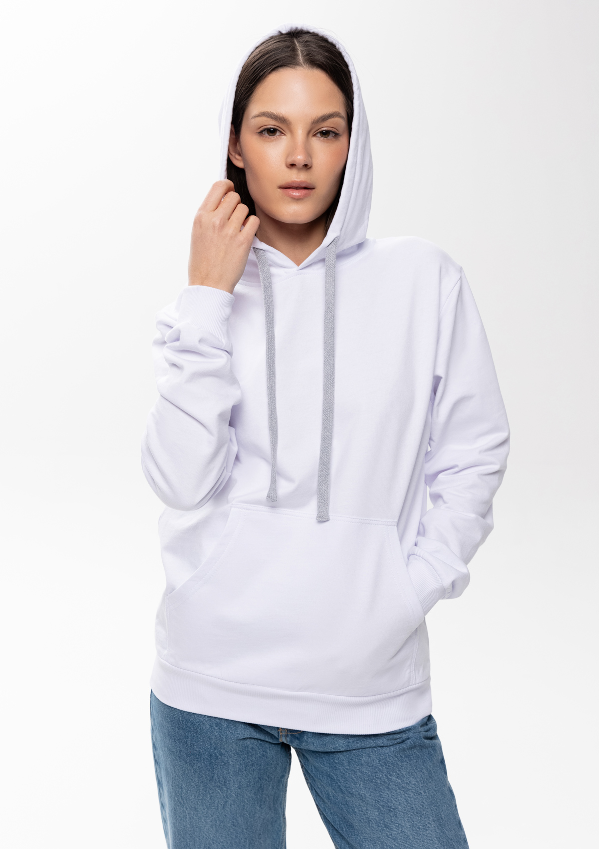 Худи унисекс STAN футер без начёса 260, 23, Белый,  (10/1)  (52/XL)