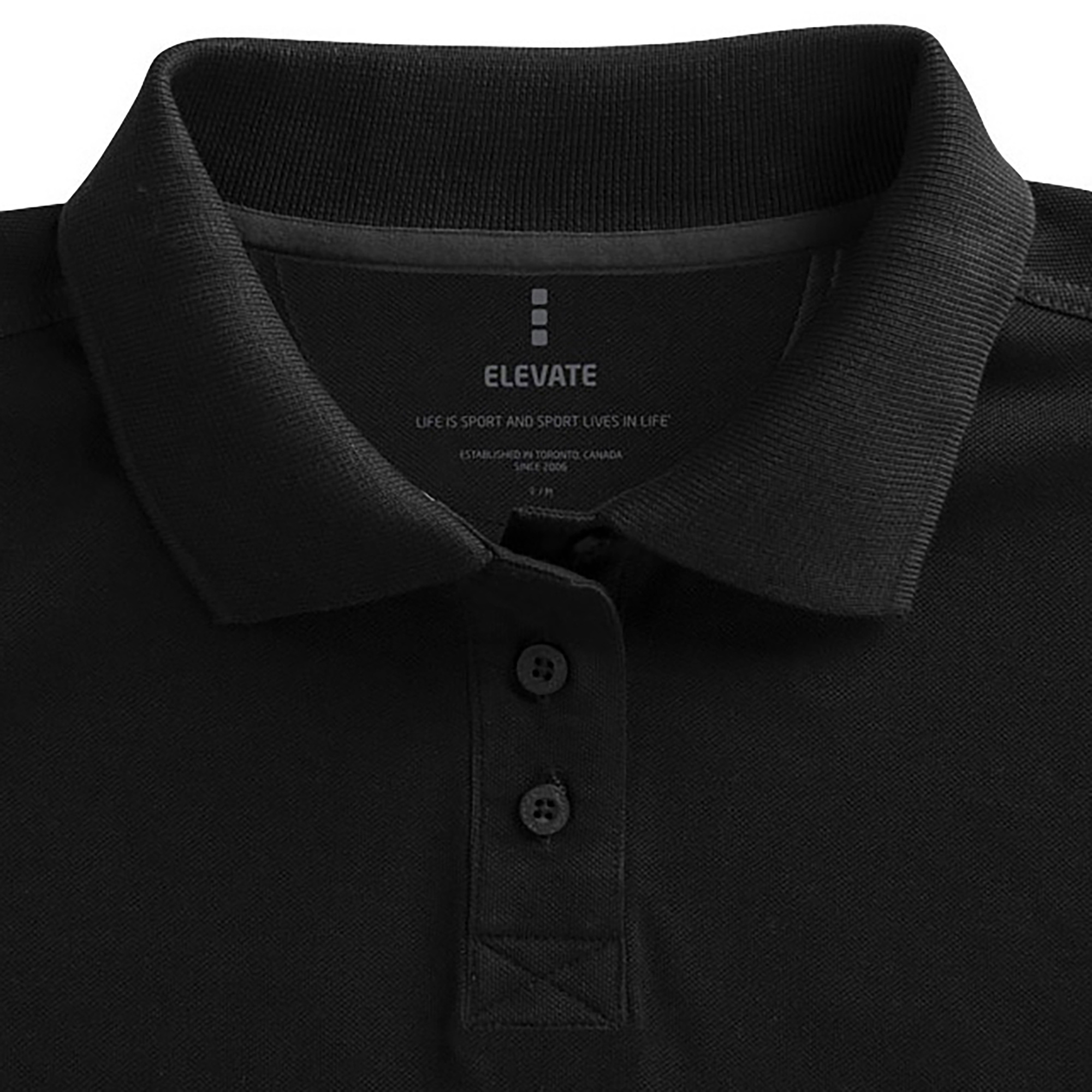 Калгари женская футболка-поло с коротким рукавом, черный