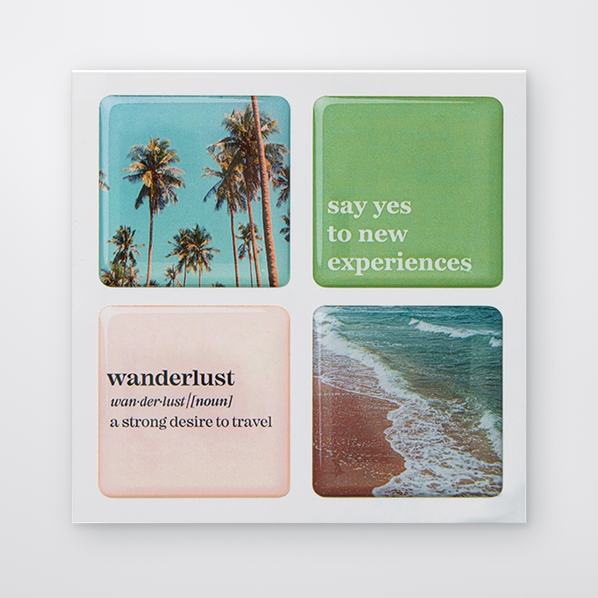 Сет объемных стикеров из смолы, 4 шт, пресет