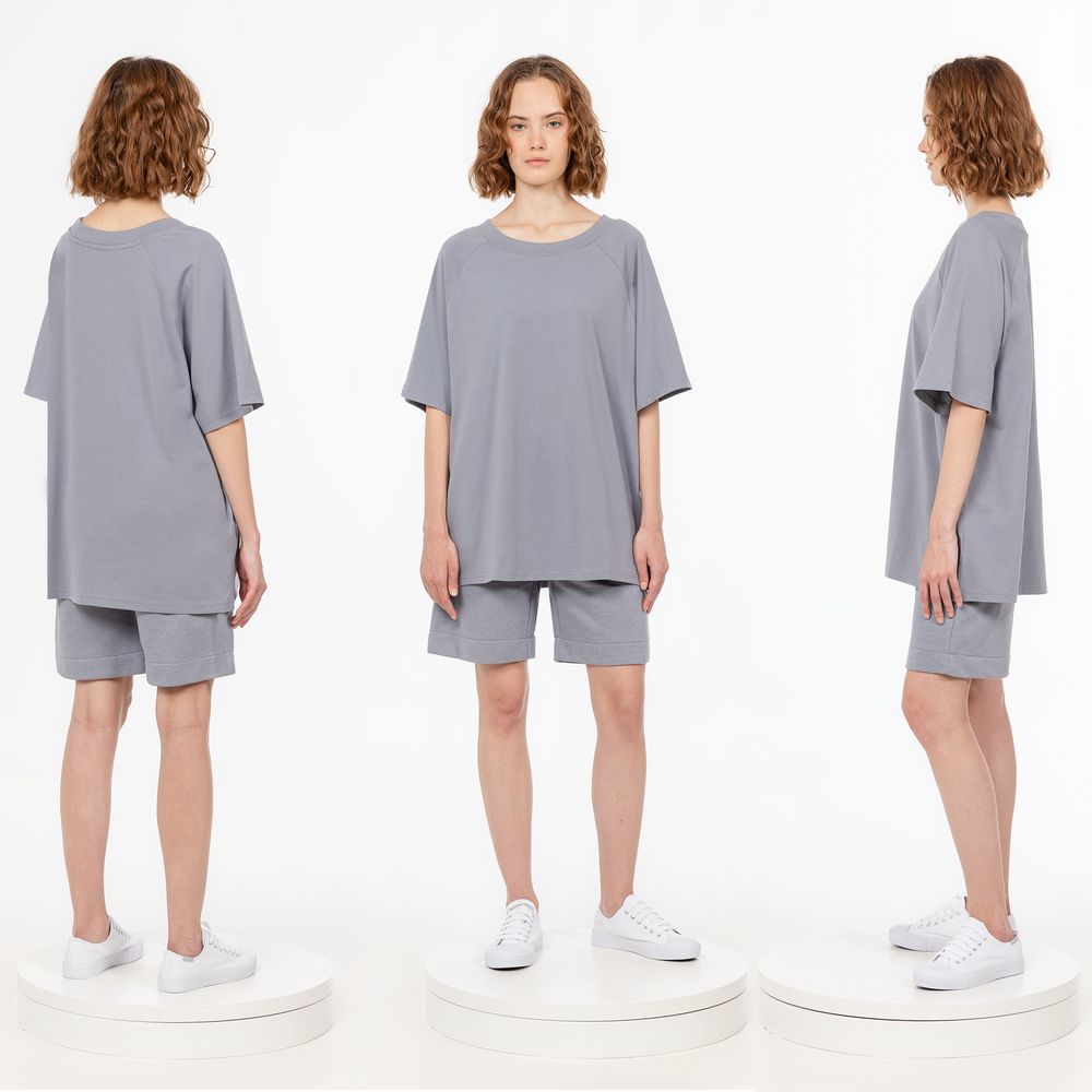 Футболка унисекс T2, серая, размер XL/XXL