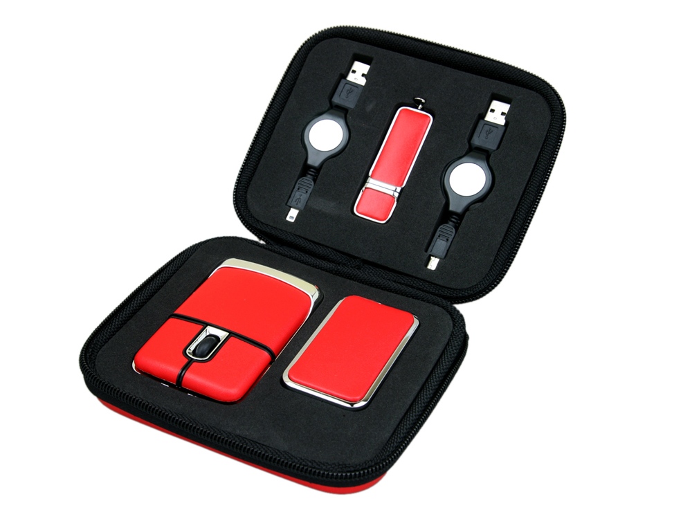 Подарочный набор USB-SET: USB мышь, USB хаб, USB 3.0- флешка на 128 Гб с логотипом  | Print Logo