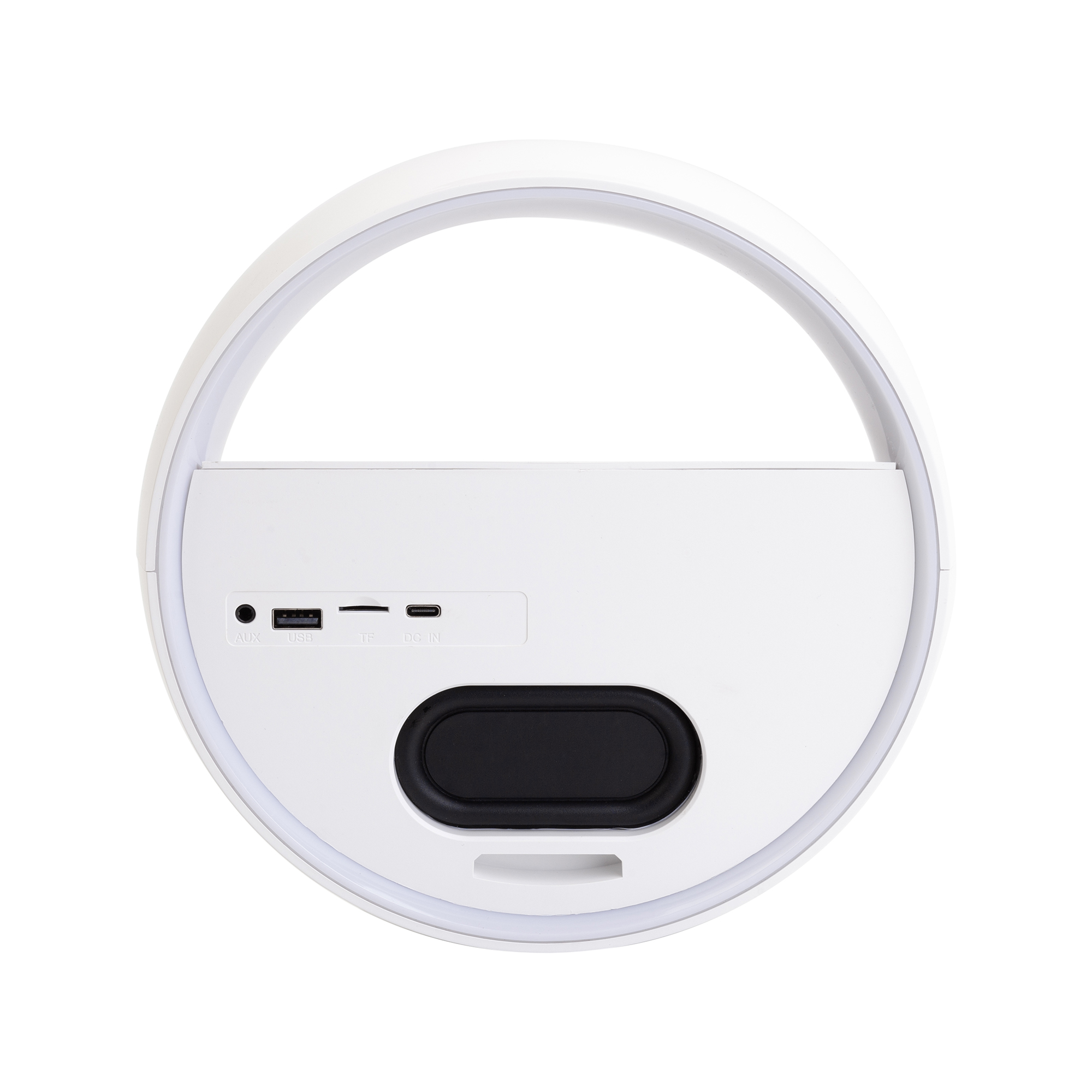 Bluetooth колонка "Smart Orb" 5Вт с беспроводным (15W) ЗУ, лампой, часами, FM радио, белый