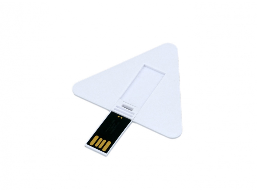 USB 2.0- флешка на 32 Гб в виде пластиковой карточки треугольной формы с логотипом  | Print Logo