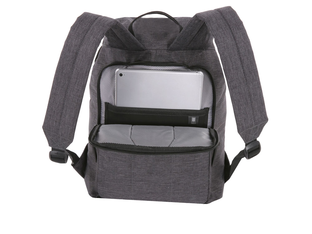 Рюкзак SWISSGEAR 13'', ткань Grey Heather/ полиэстер 600D PU , 29х13х40 см, 15 л, серый