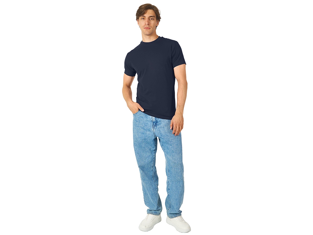 Футболка HD Fit короткий рукав с эластаном_2XL, мужская,тёмно-синий