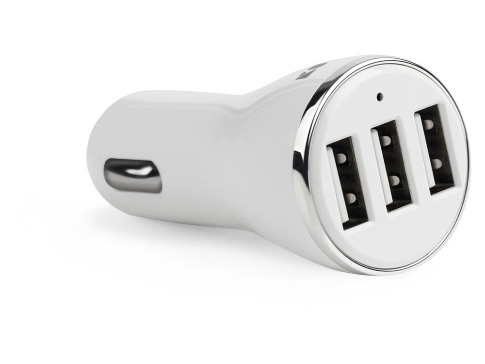 Адаптер автомобильный USB  Kubic A3 с логотипом Rombica | Print Logo