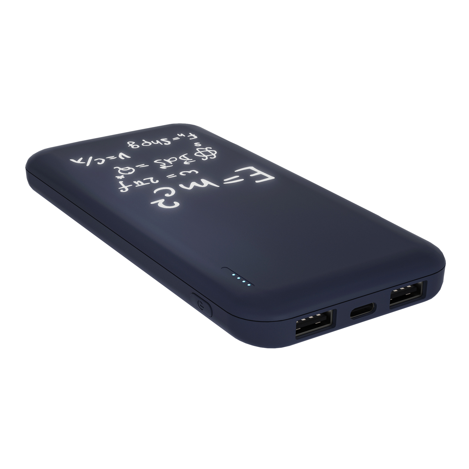 Внешний аккумулятор с подсветкой Люче (Luce) 10000 mAh, белый фото на сайте Print Logo.