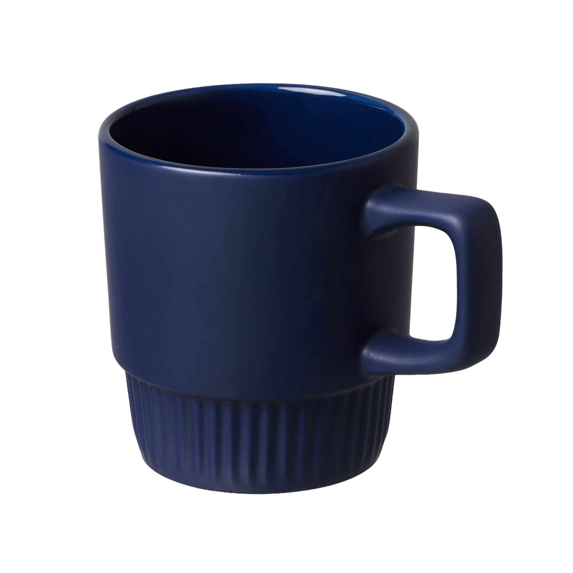 Керамическая кружка с граненым дном Нэкс 310 мл, темно-синий