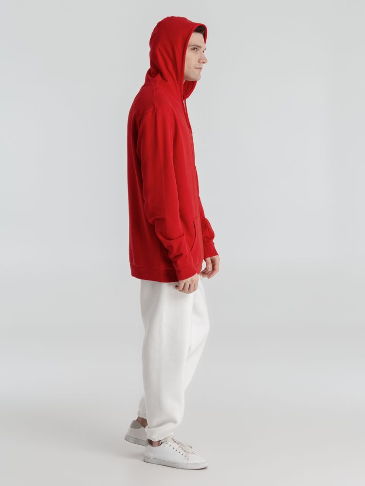 Толстовка с капюшоном унисекс Hoodie, красная, размер L
