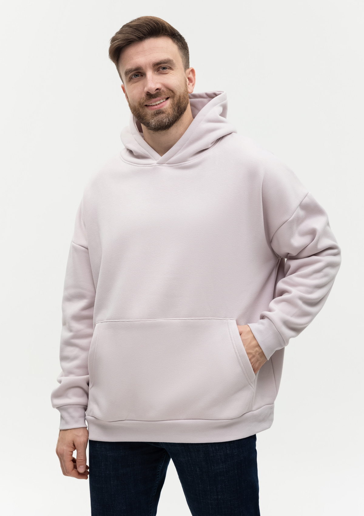 Худи унисекс STAN оверсайз интерсофт 320, 69, Кремовый,  (52)  (44/XS)