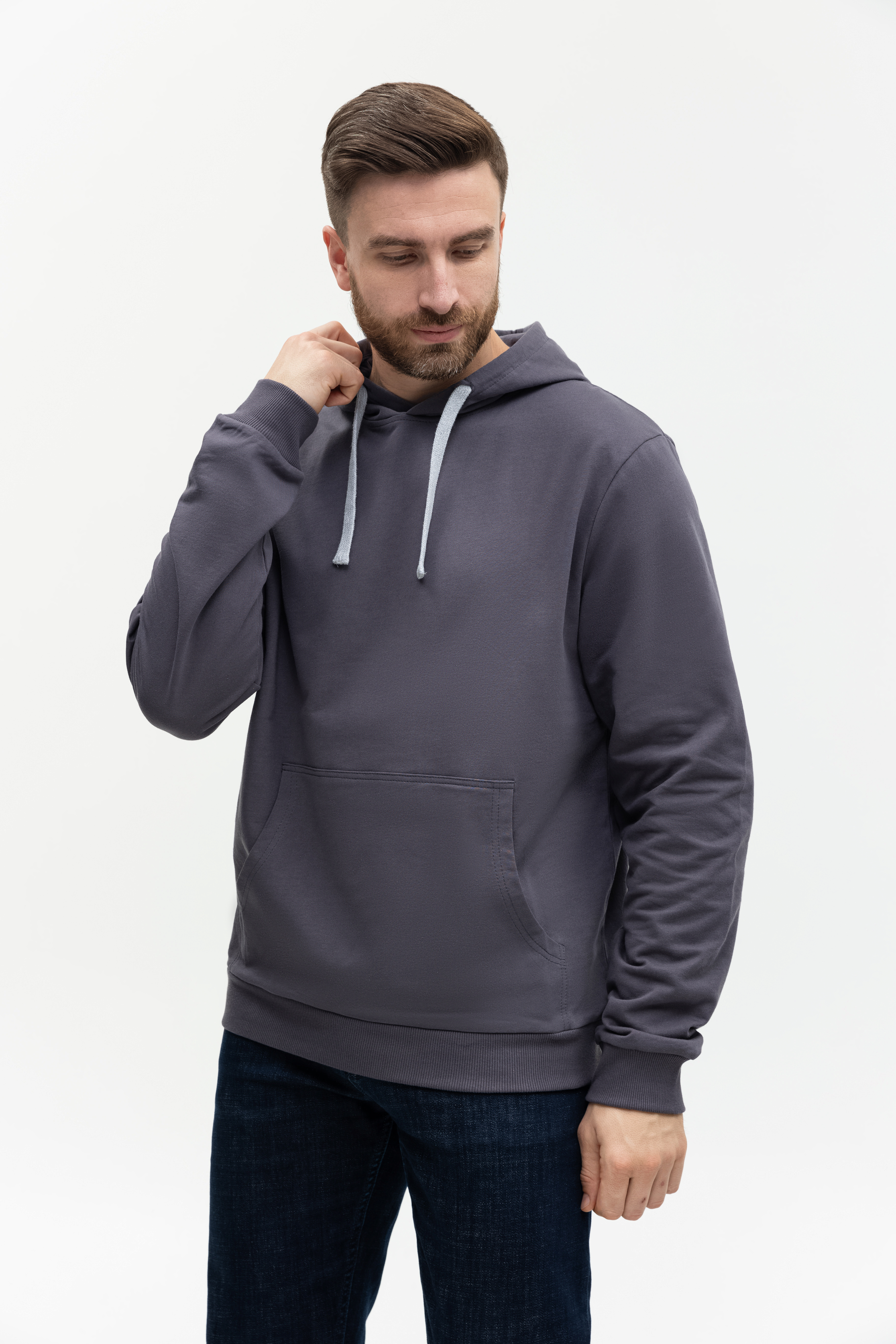 Худи унисекс STAN футер без начёса 260, 23, Тёмно-серый,  (100/1)  (52/XL)