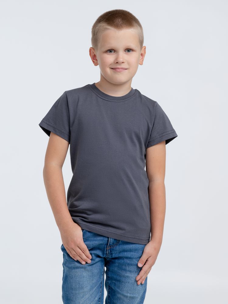Футболка детская T-Bolka Kids, темно-серая (графит), 10 лет