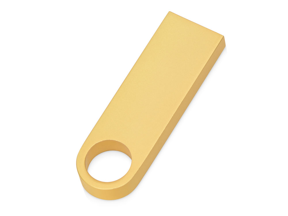 USB 2.0-флешка на 32 Гб с мини чипом и круглым отверстием, золотистыйй