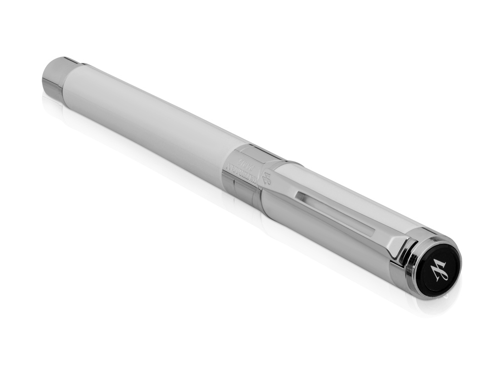 Ручка роллер Waterman Perspective Pure White CT F, белый/серебристый