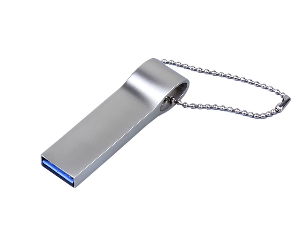 USB 3.0-флешка на 64 Гб с мини чипом и боковым отверстием для цепочки с логотипом  | Print Logo