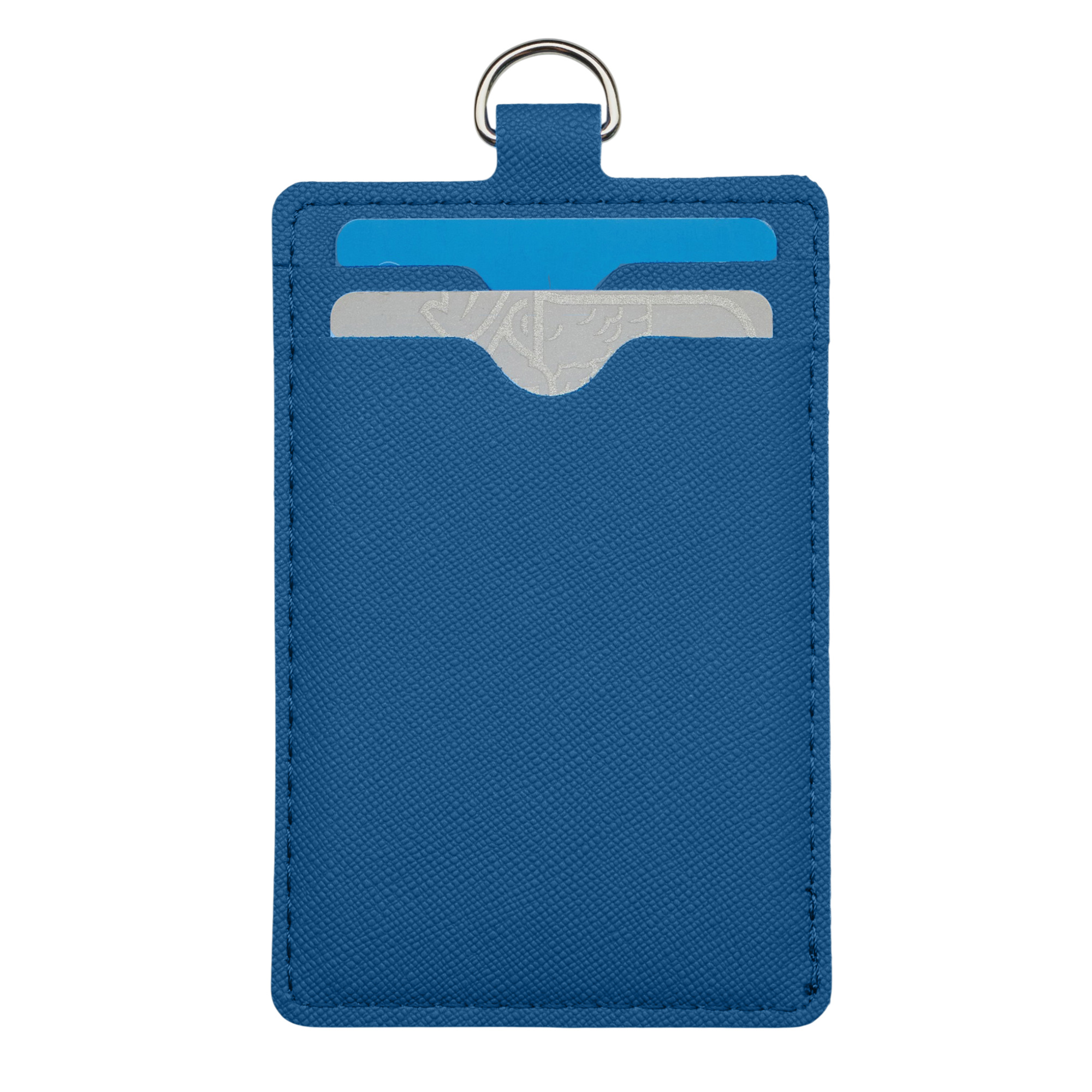 Карман для карт и пропуска с подвесом вертикальный Фэйвор (Favor), синий