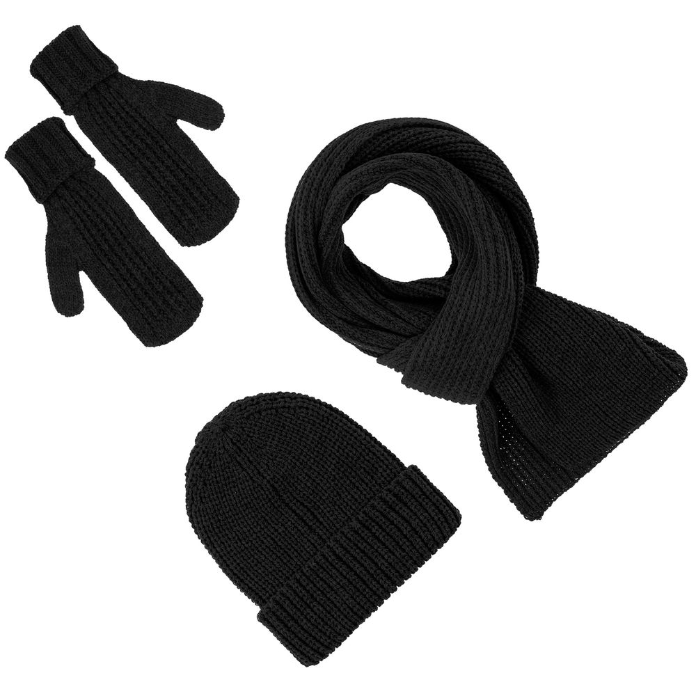 Набор Nordkyn Full Set с шарфом, черный, размер L/XL