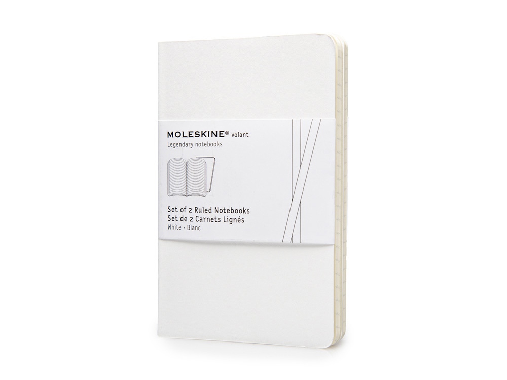 Набор записных книжек А6 Volant (в линейку) с логотипом Moleskine | Print Logo