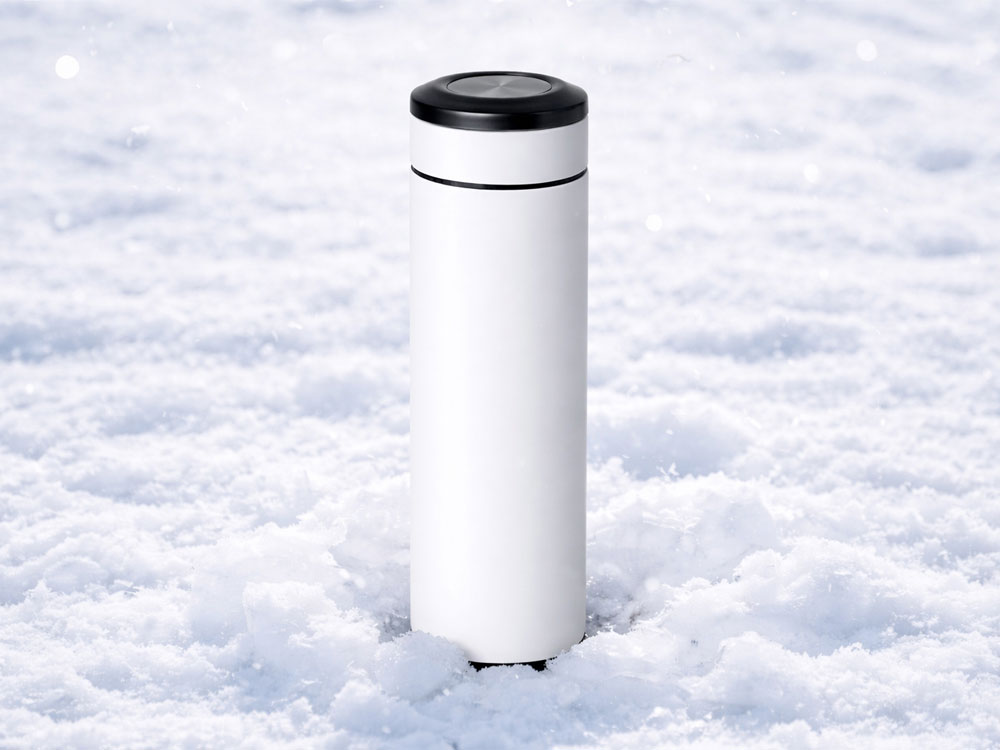 Вакуумный термос Vacuum Flask C1, soft touch, 420мл, белый