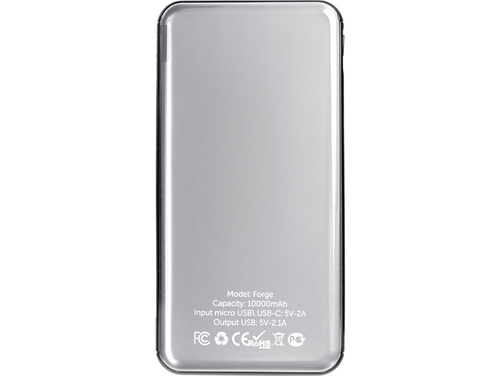 Внешний аккумулятор Forge v.2, металл, 10000mah, белый