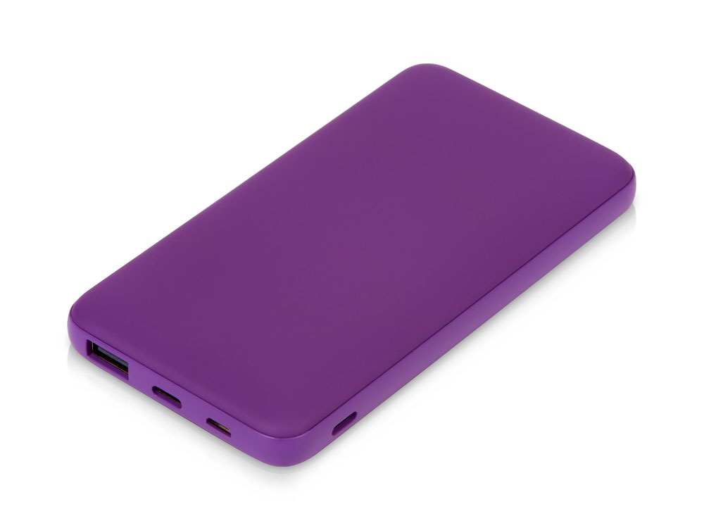 Подарочный набор с термокружкой и повербанком С2, 10000 mAh, фиолетовый