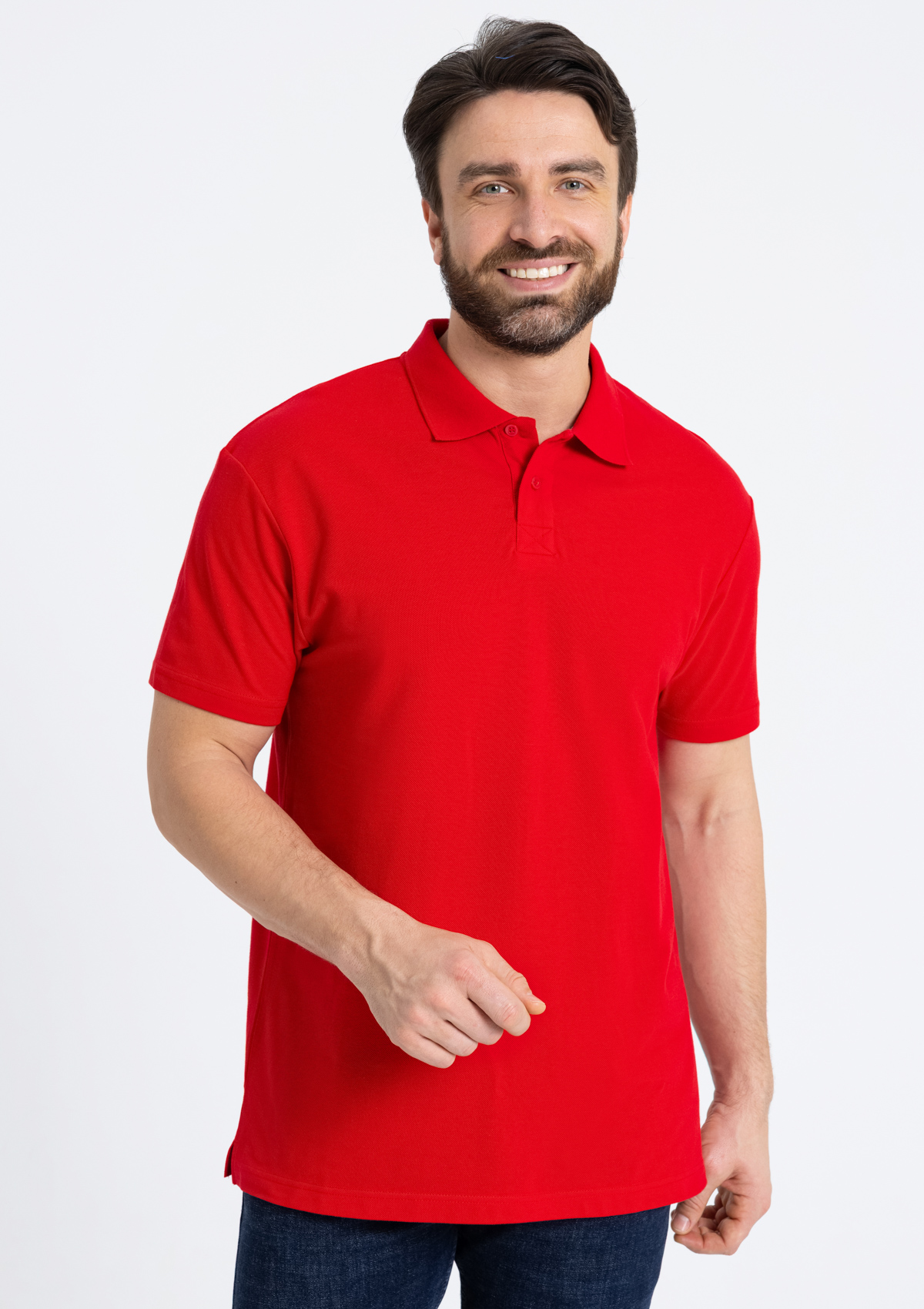 Рубашка поло унисекс STAN хлопок 185, 04U, Красный,  (14)  (60-62/5XL)
