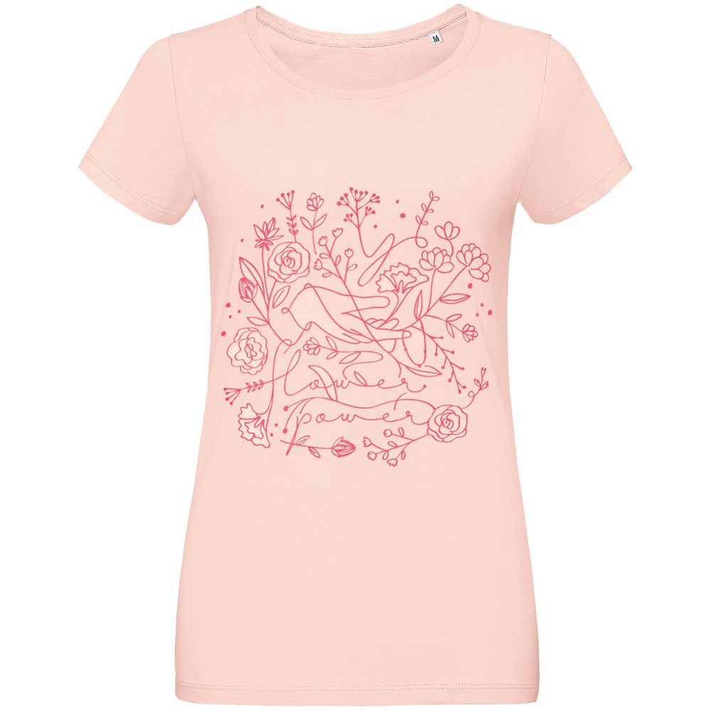Футболка женская Flower Power с логотипом CoolColor | Print Logo