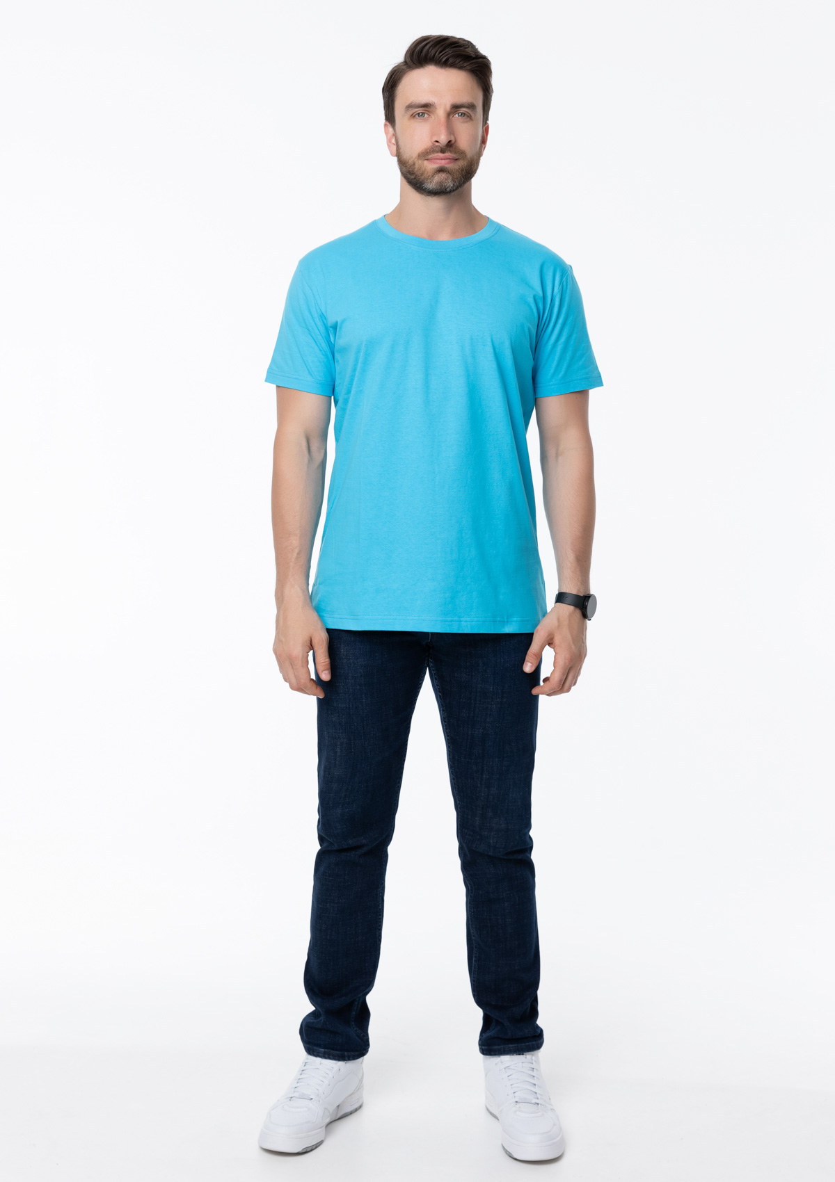 Футболка унисекс STAN, хлопок 150, 51, Бирюзовый,  (32)  (54/XXL)