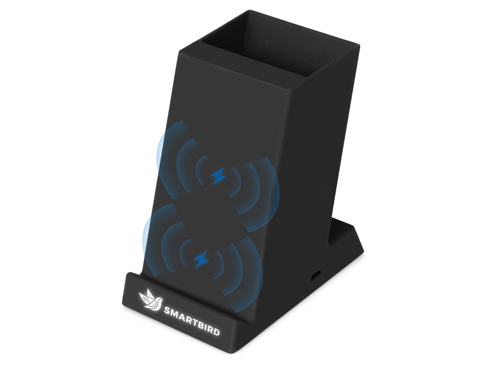 Настольное беспроводное зарядное устройство Glow Box с логотипом Evolt | Print Logo