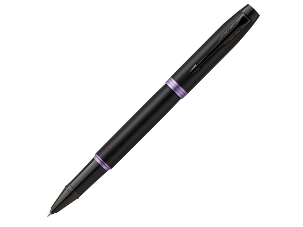 Ручка-роллер Parker IM Vibrant Rings Flame Amethyst Purple с логотипом Parker | Print Logo